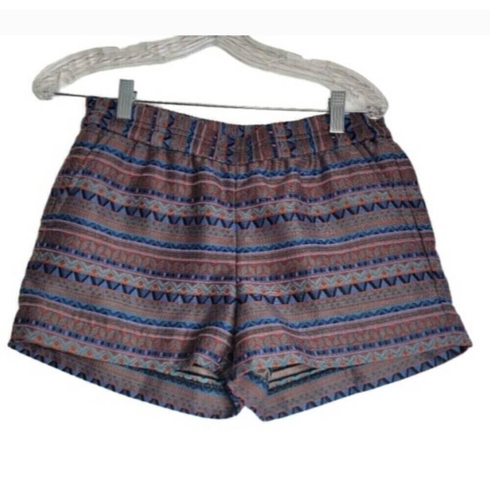 J.Crew Aztec Jacquard Boardwalk Pull On Shorts Multicolor Size 2